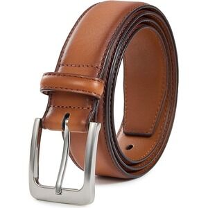 New Men's Vatan Genuine Leather Dress Belt, Fits Waist Size 42, Tan